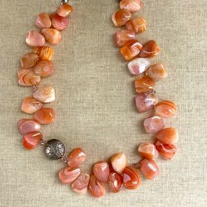 Boutique Carnelian statement necklace